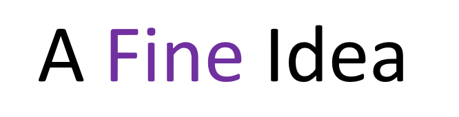 A Fine Idea - The Books