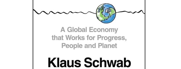 Book cover excerpt showing a small globe and the words "A global economy that works for progress, people and planet"