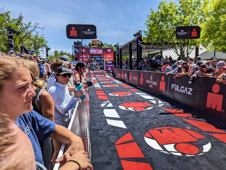 Finish line of 2022 IronMan World Championship