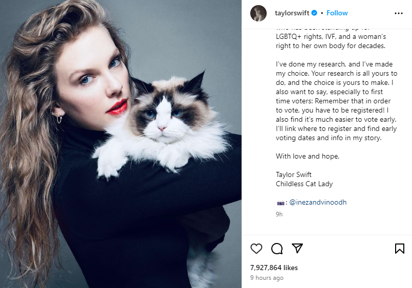 A childless cat lady holding a grumpy-looking cat