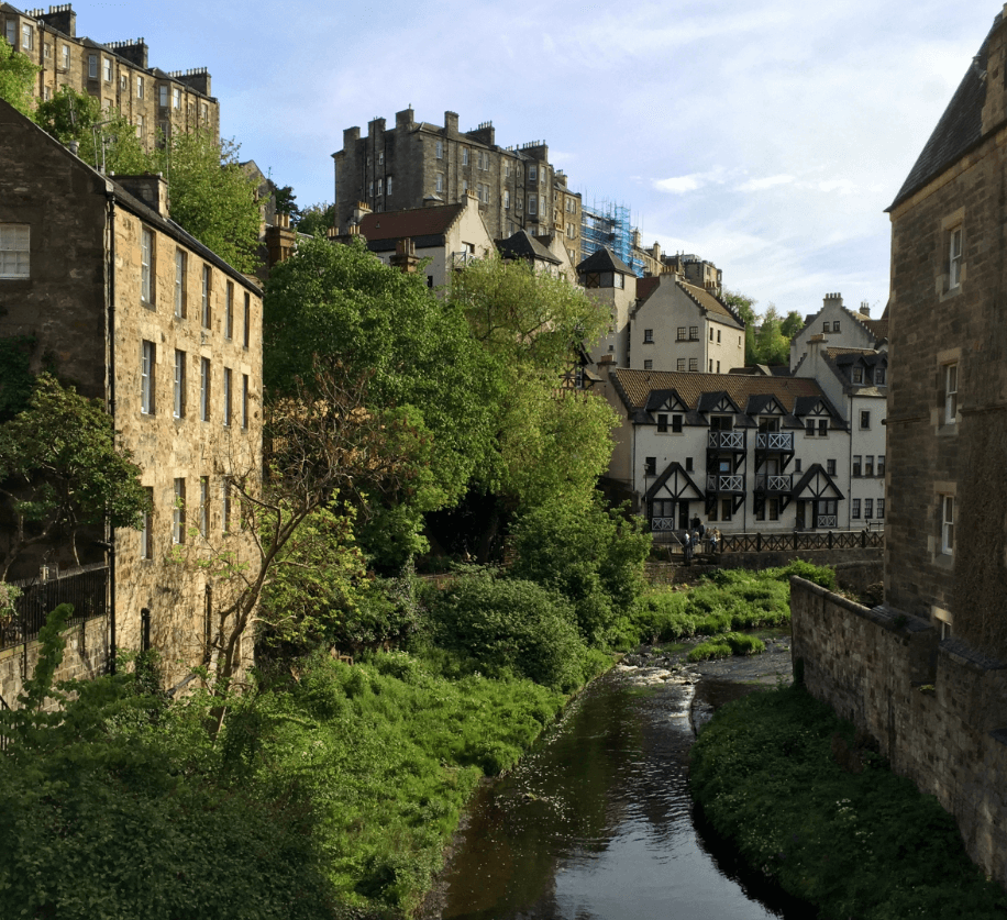 Edinburgh castle, stone houses in foreground - Moral Letters to Lucilius