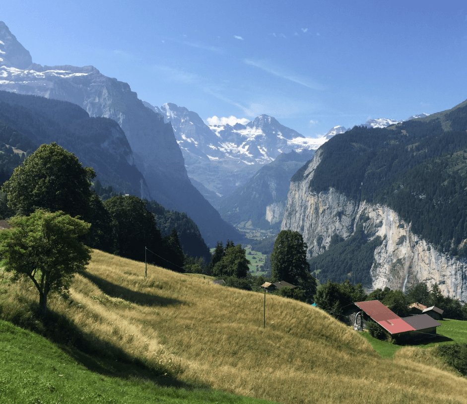 Mountain meadows with steep mountains in background - Moral Letters to Lucilius