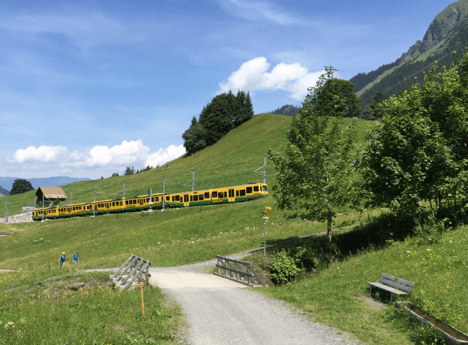 Yellow train on a green hillside - Moral Letters to Lucilius