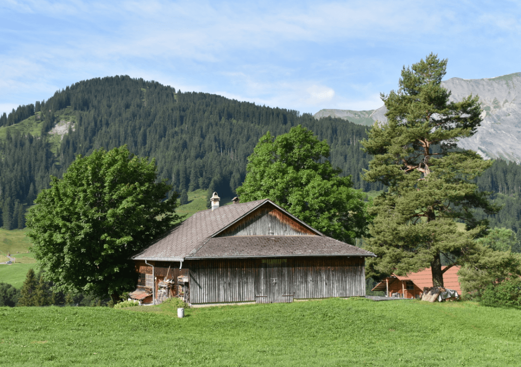 Rustic farmhouse in Swiss alps - Moral Letters to Lucilius