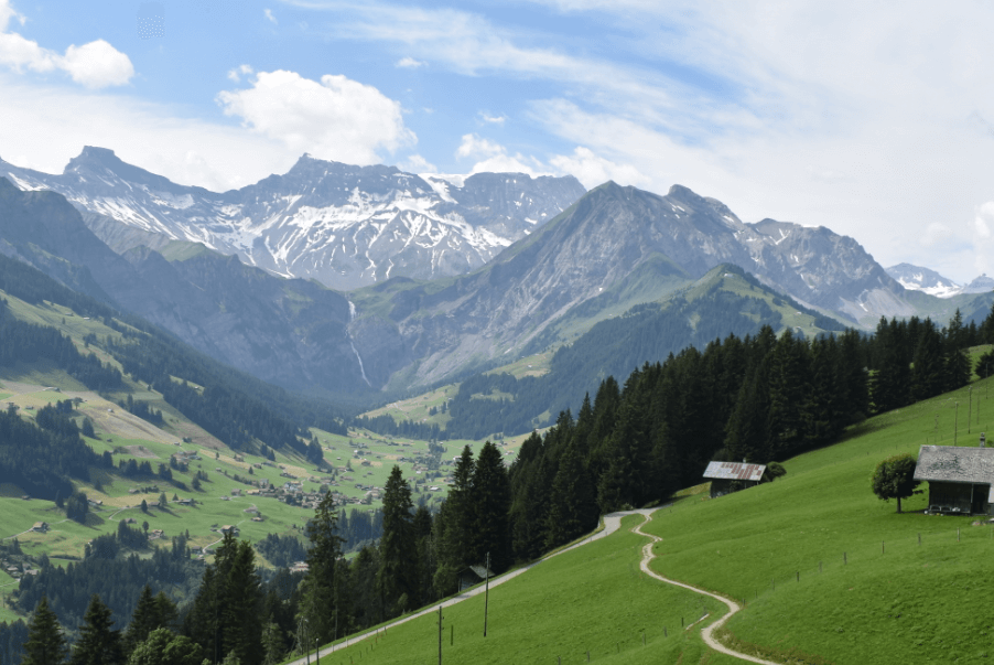 Hiking path with Swiss alps - Moral Letters to Lucilius