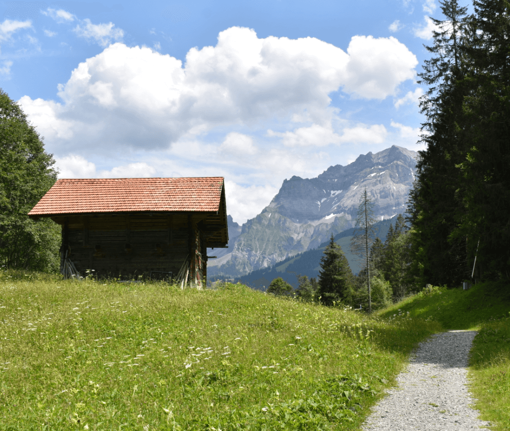 Path and hut in Swiss alps - Moral Letters to Lucilius