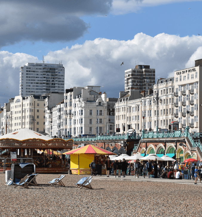 View of hotels along a British seaside resort - Moral Letters to Lucilius
