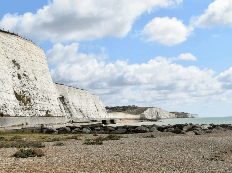 White chalk cliffs along the British coastline - Moral Letters to Lucilius